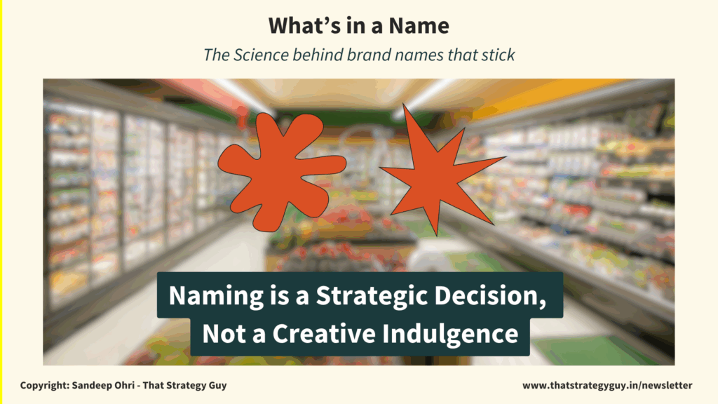 What's in a Name - The Science behind names that stick. Naming is a strategic decision not a creative indulgence!
